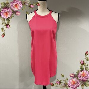 Sleeveless midi pink dress‎